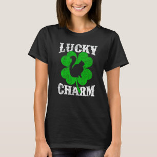 Lustiger Shamrock Glücksbringer Himalaya-Katze St. T-Shirt