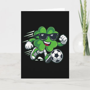 Lustiger Shamrock-Klee-Fußballfan St. Patrick's Da Karte