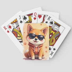 Lustiger Shiba Inu Kawaii Hund Spielkarten