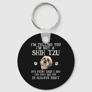 Lustiger Shih Tzu Shihtzu Geschenk Mom Mama Baby H Schlüsselanhänger