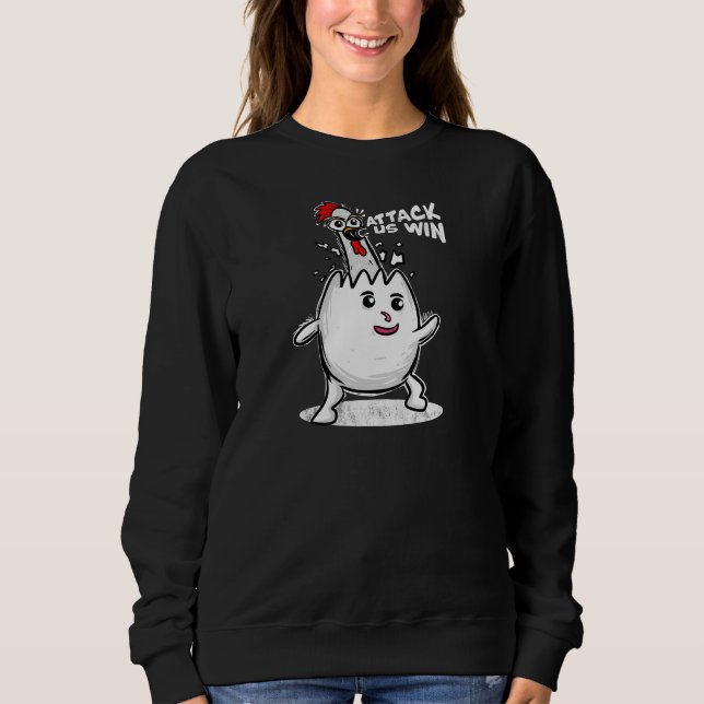 Lustiger Siegshuhn für Frauen Sweatshirt (Vorderseite)