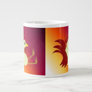 Lustiger sitzender Hahn Jumbo-Tasse