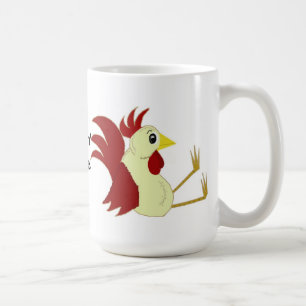 Lustiger sitzender Hahn Tasse