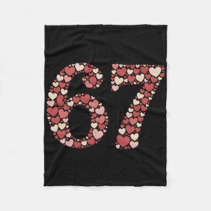 Lustiger Six Seven 6 7 Meme für Männer Frauen Kind Fleecedecke