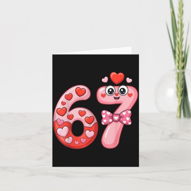 Lustiger Six Seven 6 7 Meme Für Männer Frauen Kind Karte (Vorderseite)