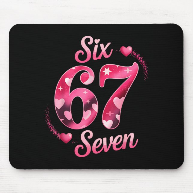 Lustiger Six Seven 6 7 Meme für Männer Frauen Kind Mousepad (Vorne)