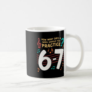 Lustiger Six Seven 6 7 Meme für Musiklehrer Kaffeetasse