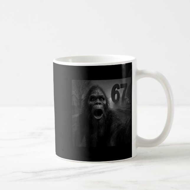 Lustiger Six Seven 6 7 Meme Gen Z Alpha Slang Bigf Kaffeetasse (Rechts)