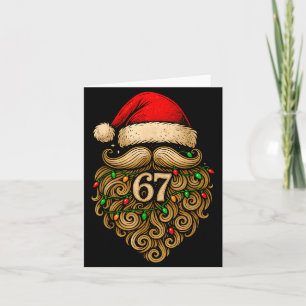 Lustiger Six Seven 6 7 Meme Santa Bart Weihnachten Karte