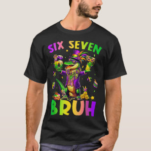 Lustiger Six Seven 6 7mardi Gras Mardigator Alliga T-Shirt