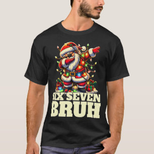 Lustiger Six Seven Weihnachten 6-7 Meme Santa 6 7  T-Shirt