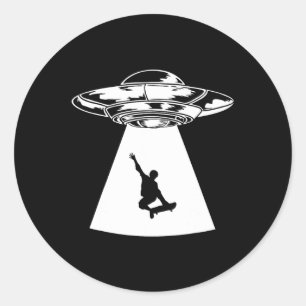 Lustiger Skateboarder Cooler Skater Skateboarding- Runder Aufkleber