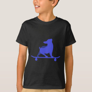 Lustiger Skateboarding-Hund Französische Bulldogge T-Shirt
