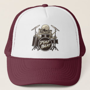 Lustiger Skeleton Schlagzeuger Truckerkappe