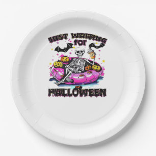 Lustiger Skelett, der nur auf Halloween wartet Gru Pappteller