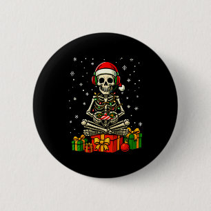 Lustiger Skelett-Gamecontroller-Weihnachtsbeleucht Button