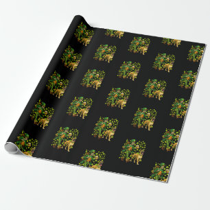 Lustiger Skelett gehender Great Dane Gothic Hunde  Geschenkpapier
