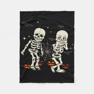 Lustiger Skelett-Kinder-Griddy-Tanz Halloween-Stre Fleecedecke