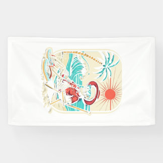 Lustiger Skelett Sommer Banner