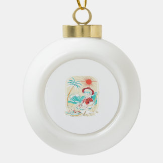 Lustiger Skelett-Sommer Keramik Kugel-Ornament