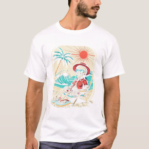 Lustiger Skelett Sommer T-Shirt