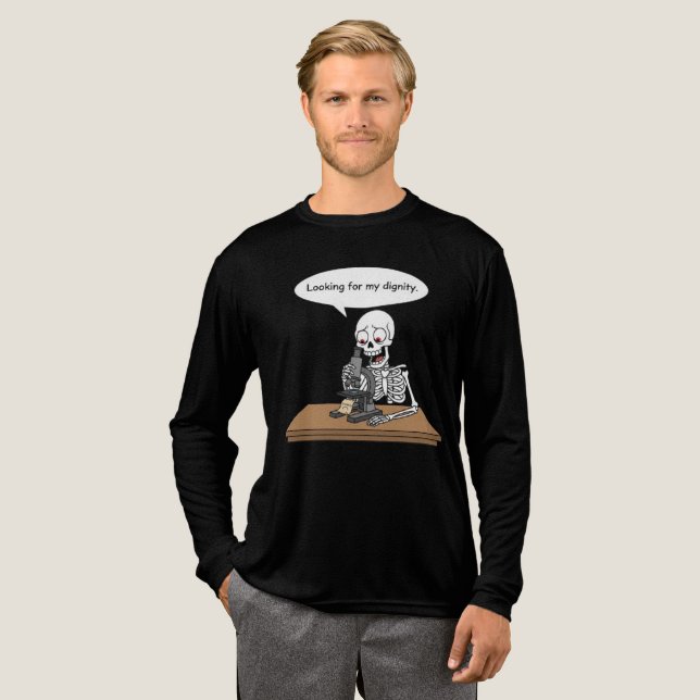 Lustiger Skelett sucht Würde Tri-Blend Shirt (Volle Vorderseite)