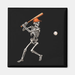 Lustiger Skelettschlagmann Baseballspieler Männer  Magnet