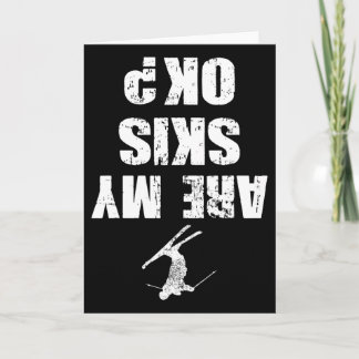 Lustiger Ski-T-Shirt mit Distressed-Effekt für Ski Karte