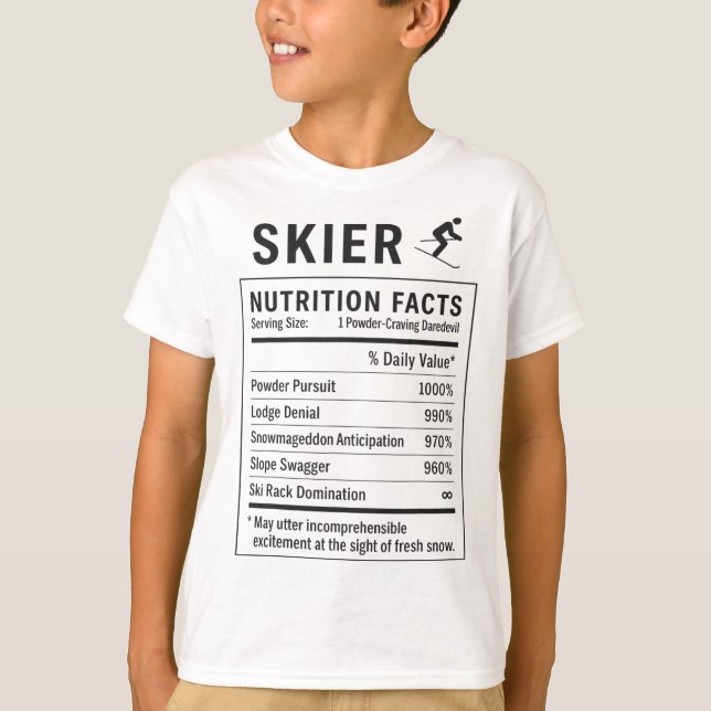 Lustiger Skifahrer _4  T-Shirt (Vorderseite)