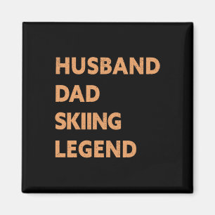Lustiger Skifahrer Legende Dad beim Skifahren Magnet