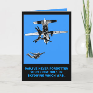 Lustiger skydiving Geburtstag Karte