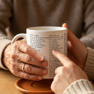 Lustiger Slang, Texting-Abkürzungen und Akronyme B Kaffeetasse