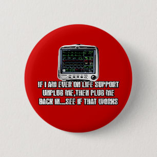 Lustiger Slogan Button