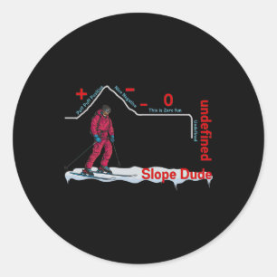 Lustiger Slope-Typ Algebra Geometrie Mittelstufe M Runder Aufkleber