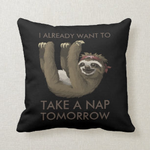 Lustiger Sloth, den ich bereits will, um ein Kissen