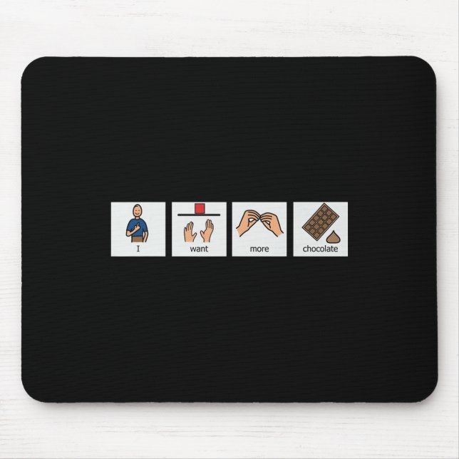 Lustiger Slp Ich Will Mehr Schokolade Valentinstag Mousepad (Vorne)