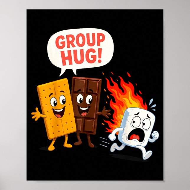Lustiger S'mores-Marshmallow  Poster (Vorne)