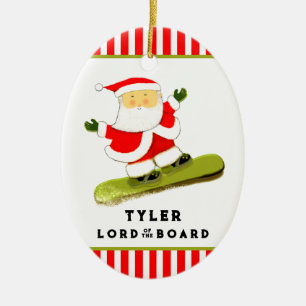 Lustiger Snowboarder Snowboarden Keramik Ornament