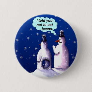Lustiger Snowmen-Cartoon Button