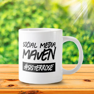 Lustiger Social Media Experte Hashtag Name Jumbo-Tasse