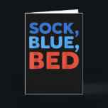 Lustiger Socken Blau Bett Meme  Karte<br><div class="desc">Lustiger Socken Blau Bett Meme</div>