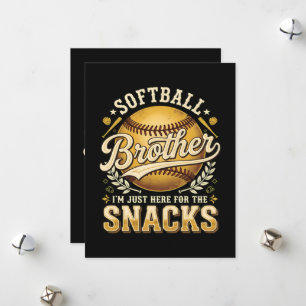 Lustiger Softball-Bruder Snacks Sport Feiertagskarte
