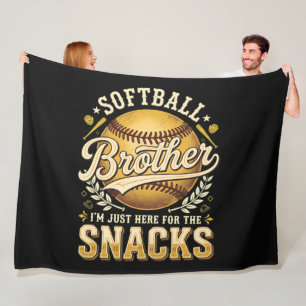Lustiger Softball-Bruder Snacks Sport Fleecedecke