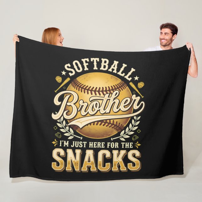 Lustiger Softball-Bruder Snacks Sport Fleecedecke (Beispiel)