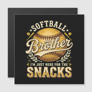 Lustiger Softball-Bruder Snacks Sport Magnetkarte