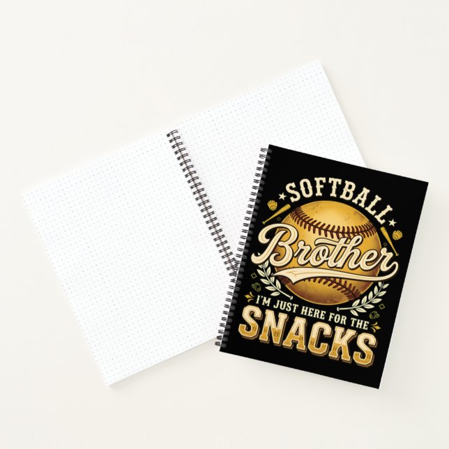 Lustiger Softball-Bruder Snacks Sport Notizbuch (Innenseite)
