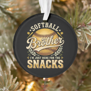 Lustiger Softball-Bruder Snacks Sport Ornament