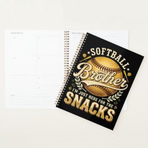 Lustiger Softball-Bruder Snacks Sport Planer