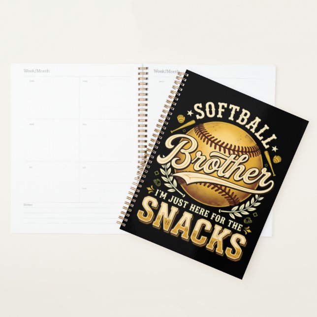 Lustiger Softball-Bruder Snacks Sport Planer (Anzeige)