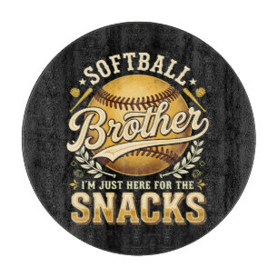 Lustiger Softball-Bruder Snacks Sport Schneidebrett